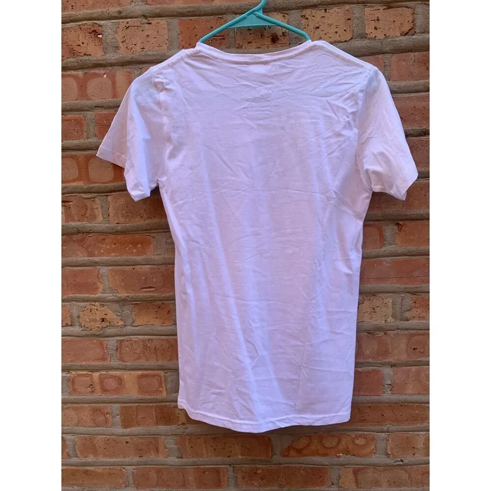 The End of The World Threadless White T Shirt Women's Aaron Augenblick Large - Picture 3 of 4